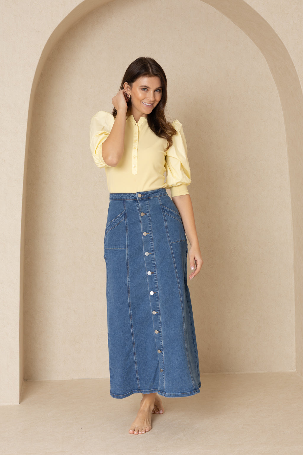 Levi's Women's Notch A-Line Button Front Denim Skirt - Kind of Fun • Price »